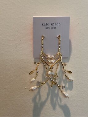 kate spade Brilliant Branch Pearl Drop Earrings